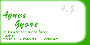 agnes gyore business card