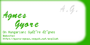 agnes gyore business card